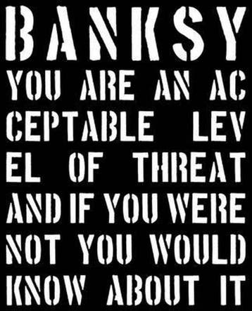 BANKSY YOU ARE AN ACCEPTABLE LEVEL OF THREAT HC Gary Shove, Verzenden, Gelezen, Gary Shove