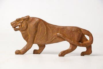 Striding Tiger Figure, Zodiac Series - Beeldje Brons - Japan