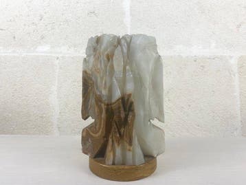 Tafellamp - Onyx - Handgehouwen-Brutalistisch