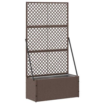 vidaXL Tuinhek plantenbak Bruin 70 x 30 x 135 cm Metaal, Verzenden, Nieuw