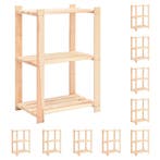 vidaXL Opbergrekken 3-laags 10 st 60x38x90 cm grenenhout 150, Verzenden, Nieuw