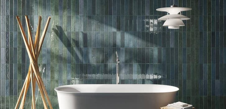 Wandtegel Rak Portofino Blue Blauw Glans 6,5x26 (Muurtegels), Bricolage & Construction, Dalles & Carrelages, Enlèvement ou Envoi