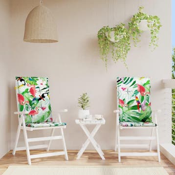 vidaXL Tuinstoelkussens 2 st 120x50x3 cm stof meerkleurig, Verzenden, Nieuw