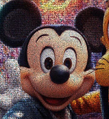 David Law - Crypto Mickey & Pluto - Selfie - Format XL 60x60