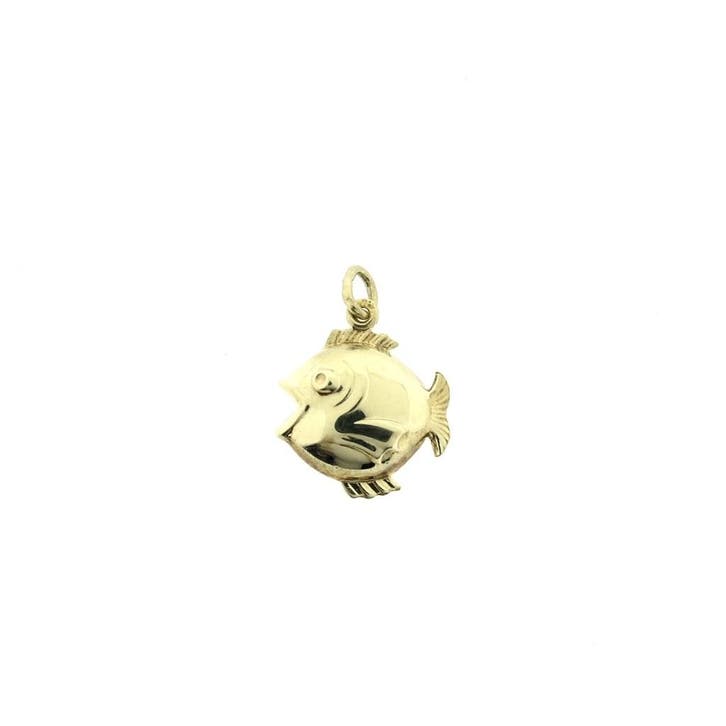Gouden hanger van een vis. (Hanger of bedel), Bijoux, Sacs & Beauté, Bracelets à breloques, Enlèvement ou Envoi