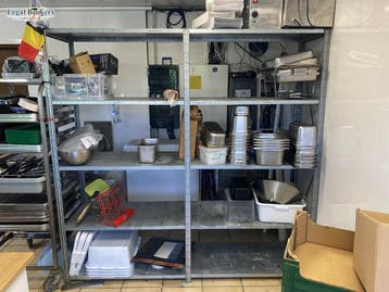 Dubbel stalen magazijnrek + inhoud aangeb, Ophalen of Verzenden, Nieuw in verpakking, Overige typen