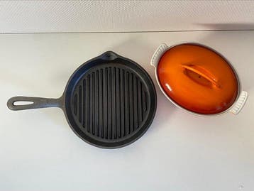Style Le Creuset - Cocotte (2) - Fonte émaillé + Fonte noir