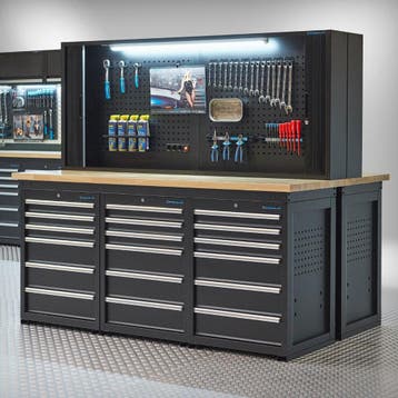 Datona Werkbank PRO - 2x 200 cm – eiken – 36 lades en 2x, Ophalen of Verzenden, Nieuw