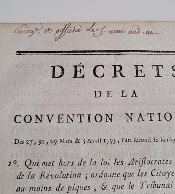 Document - Révolution française / Citoyen armés de piques...
