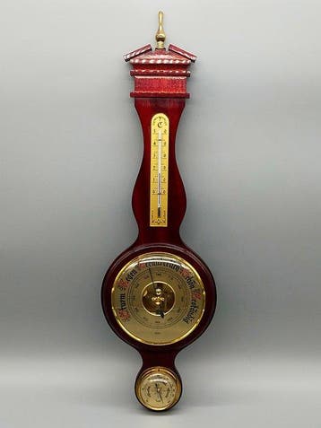 Sundo Vintage Barometer Wetterstation Holz Messing –