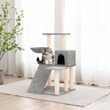 vidaXL Kattenmeubel met sisal krabpalen 82 cm lichtgrijs, Verzenden