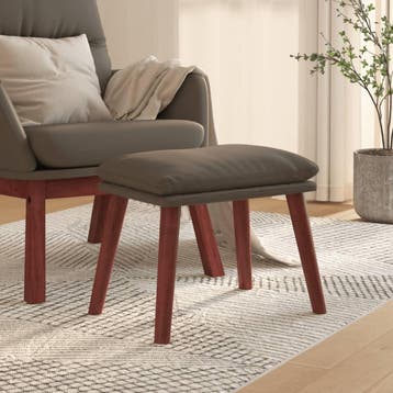 vidaXL Voetenbank 45x29,5x35 cm kunstleer grijs, Huis en Inrichting, Zetels | Voetbanken en poefs, Verzenden, Nieuw
