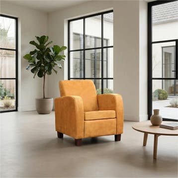 Set van 2 Leren fauteuils Joy - Kenia Cognac (cognac) -, Nieuw, Ophalen of Verzenden, 50 tot 75 cm, Leer