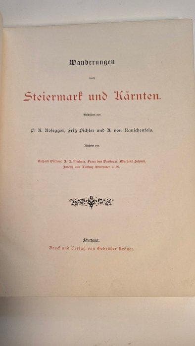 Für Wanderungen durch Steiermark und Kärnten: P. K., Antiek en Kunst, Antiek | Boeken en Manuscripten