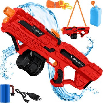 Waterpistool - Zwwer krachtig - Bereik 8 meter - Rood - KESS, Verzenden, Nieuw