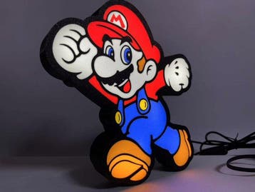 Super Mario lightbox logo - POS (reclameobject voor