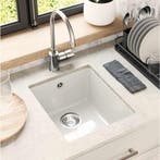vidaXL Wasbak Wit 370 x 460 mm 80% Kwarts en 20% Hars, Huis en Inrichting, Verzenden, Nieuw