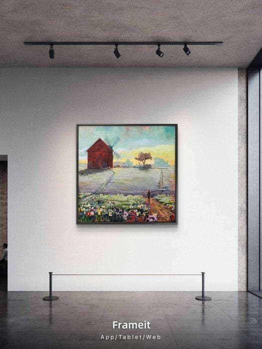 Robert Iowiecki - :: wiatrak ::, Antiek en Kunst, Kunst | Schilderijen | Modern