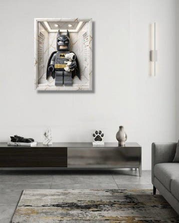 Makayhos - [Canvas] Batman Lego & Snoopy – Batcave Elevator, Nieuw