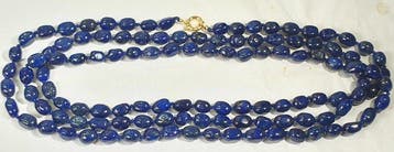 Natuurlijke lapis lazuli uit Afghanistan - ZEER LANG - Vrede