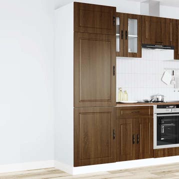 vidaXL Keukenkast Porto bewerkt hout bruin eikenkleur, Verzenden
