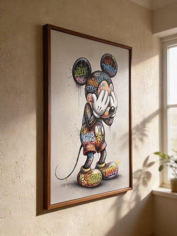 MEDSAN - Graffiti Mickey () - UNIQUE WORK, Antiek en Kunst