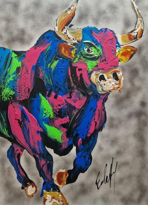 Henry Escobar - Bull, Antiek en Kunst, Kunst | Designobjecten