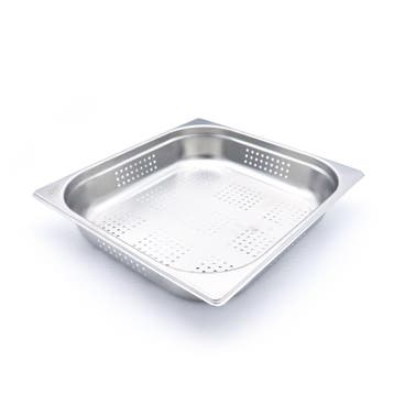 Gastronorm Bak - 2/3 GN - 6,5 cm Diep - RVS - Geperforeerd, Verzenden, Nieuw in verpakking, Transport en Opslag