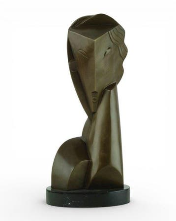 Henri Laurens - after - Beeld, Tête de jeune fille - 37 cm -