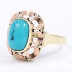 Bague - 18 carats Or jaune, Or rose Turquoise