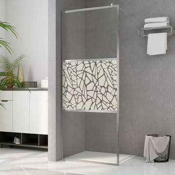 vidaXL Douche schermen zilver 140 x 195 cm Glas en Aluminium, Verzenden