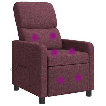 vidaXL Recliner Paars Stof, Huis en Inrichting, Fauteuils, Verzenden, Nieuw