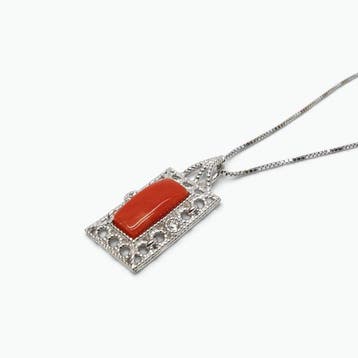Koraal - Argento 925 - Ketting met hanger - Italiaans