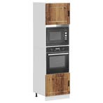 vidaXL Ovenkasten 2 st Porto bewerkt hout oud houtkleurig, Verzenden, Nieuw