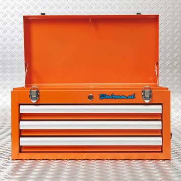 Datona Gereedschapskist met drie lades - oranje - Datona, Ophalen of Verzenden, Nieuw