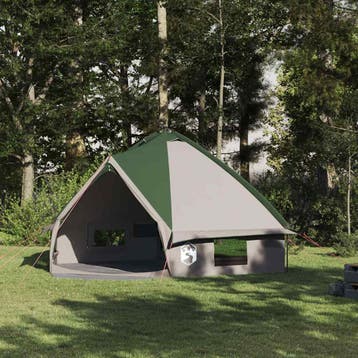 vidaXL Teepee Tent voor 8 Personen Groen en Wit 490 x 410 x, Verzenden, Nieuw