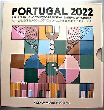 3,88 Euro,munten set 1 Cent-2 Euro 2022 Portugal Republik, Postzegels en Munten, Munten | Europa | Euromunten, Verzenden, België