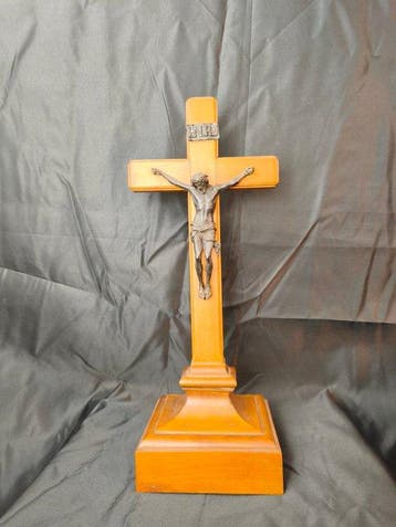 Crucifix - Brons, Hout - 1900-1950 - 45 cm