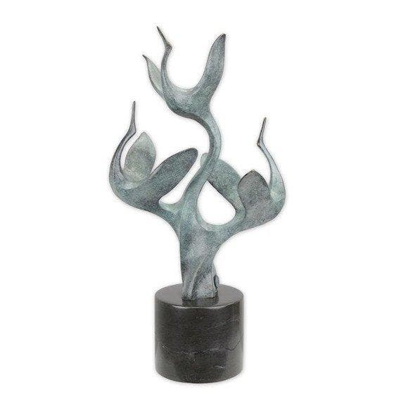 Beeld, Dit is een prachtig standbeeld van kraanvogels 44 cm, Antiek en Kunst, Kunst | Designobjecten