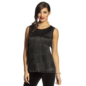 Flapper Top Dames Zwart, Kleding | Dames, Verzenden, Nieuw