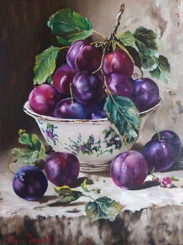Caterina Imperiale (1962) - Vaso con prugne