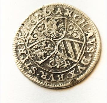 Autriche. Ferdinand II of Habsburg. 3 Kreuzer Silver Coin