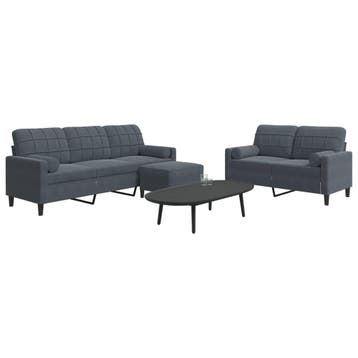 vidaXL 3-delige Loungeset met kussens en bolsters fluweel, Verzenden, Nieuw