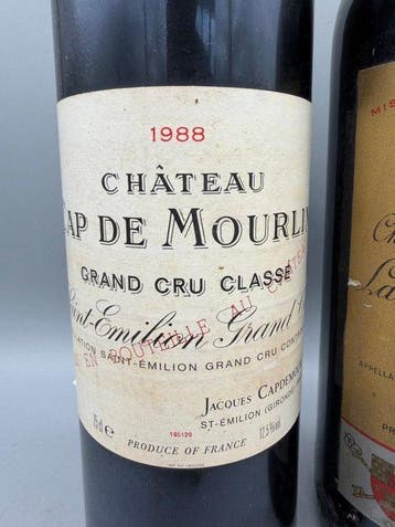 1988 Château Cap de Mourlin & 1973(x2) Château Grand Barrail, Verzamelen, Nieuw