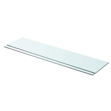 vidaXL Schappen 2 st 90x20 cm glas transparant, Verzenden, Nieuw