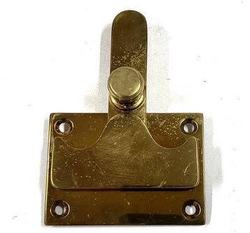 Vintage messing draaislot voor wc-deur, Bal, Verzenden