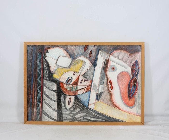 Rein Dool (1933) - Abstracte figuren, Antiquités & Art, Art | Objets design