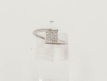 Bague - 18 carats Or blanc - Diamant