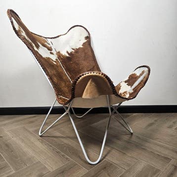 Chaise - Chaise papillon Butterfly (3107) - Fer, Cuir, Antiquités & Art