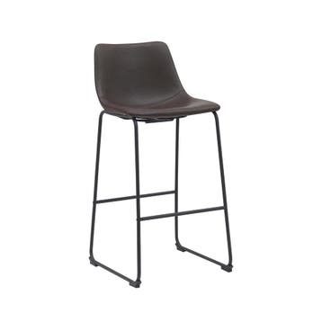 Barkruk Risto | Donkerbruin | Kunstleder | Hoog LABEL51, Zakelijke goederen, Verzenden, Nieuw in verpakking